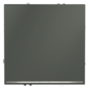 Выключатель одноклавишный встраиваемый Voltum S70 с подсветкой Титан VLS010206