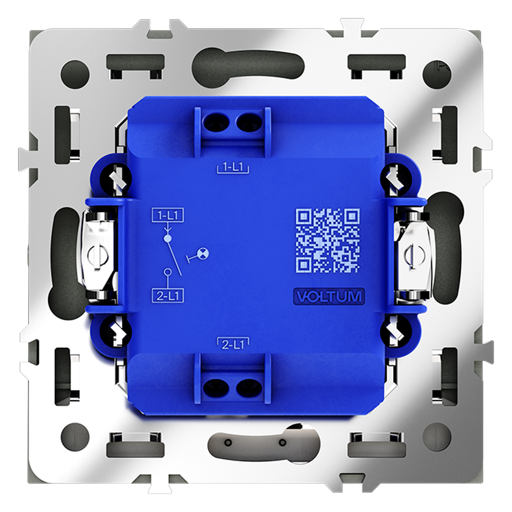 Выключатель одноклавишный встраиваемый Voltum S70 с подсветкой Титан VLS010206 — изображение 3