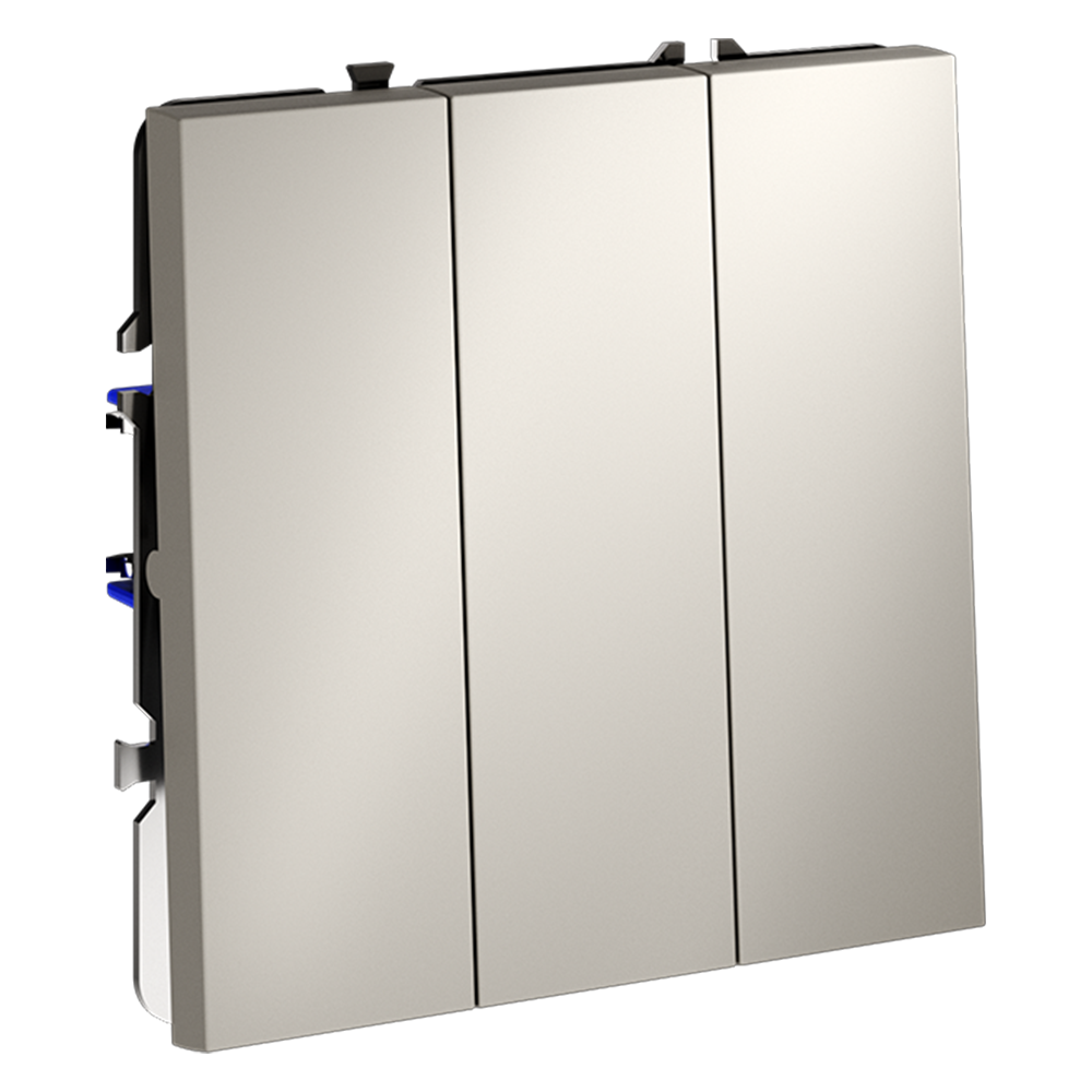 Выключатель трехклавишный встраиваемый Voltum S70 Кашемир VLS030103 — изображение 2