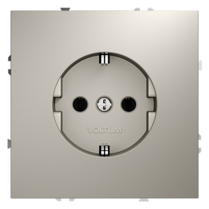 Розетка встраиваемая Voltum S70 с заземлением Soft touch Кашемир VLS040103