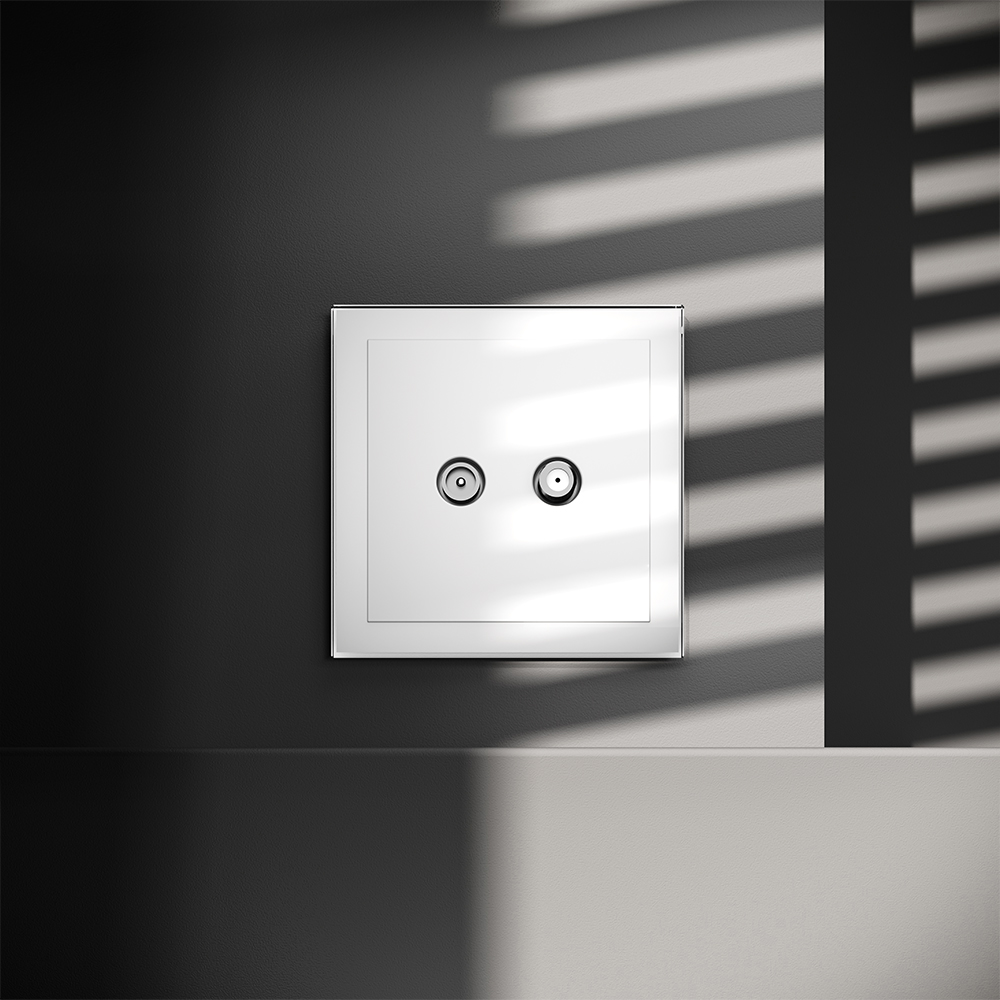 Розетка встраиваемая TV-SAT Voltum S70 оконечная Белый Глянцевый VLS060401 — изображение 4