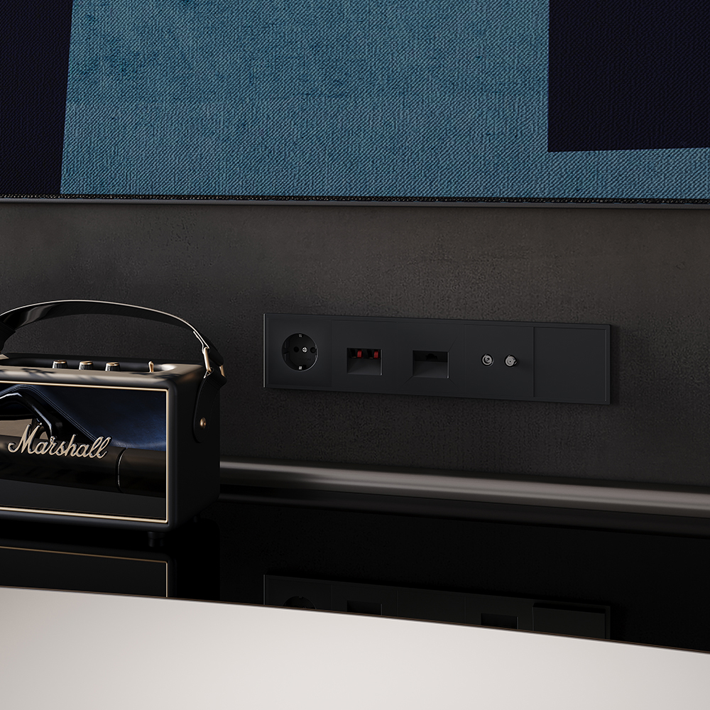 Розетка встраиваемая TV-SAT Voltum S70 оконечная Черный матовый VLS060408 — изображение 5