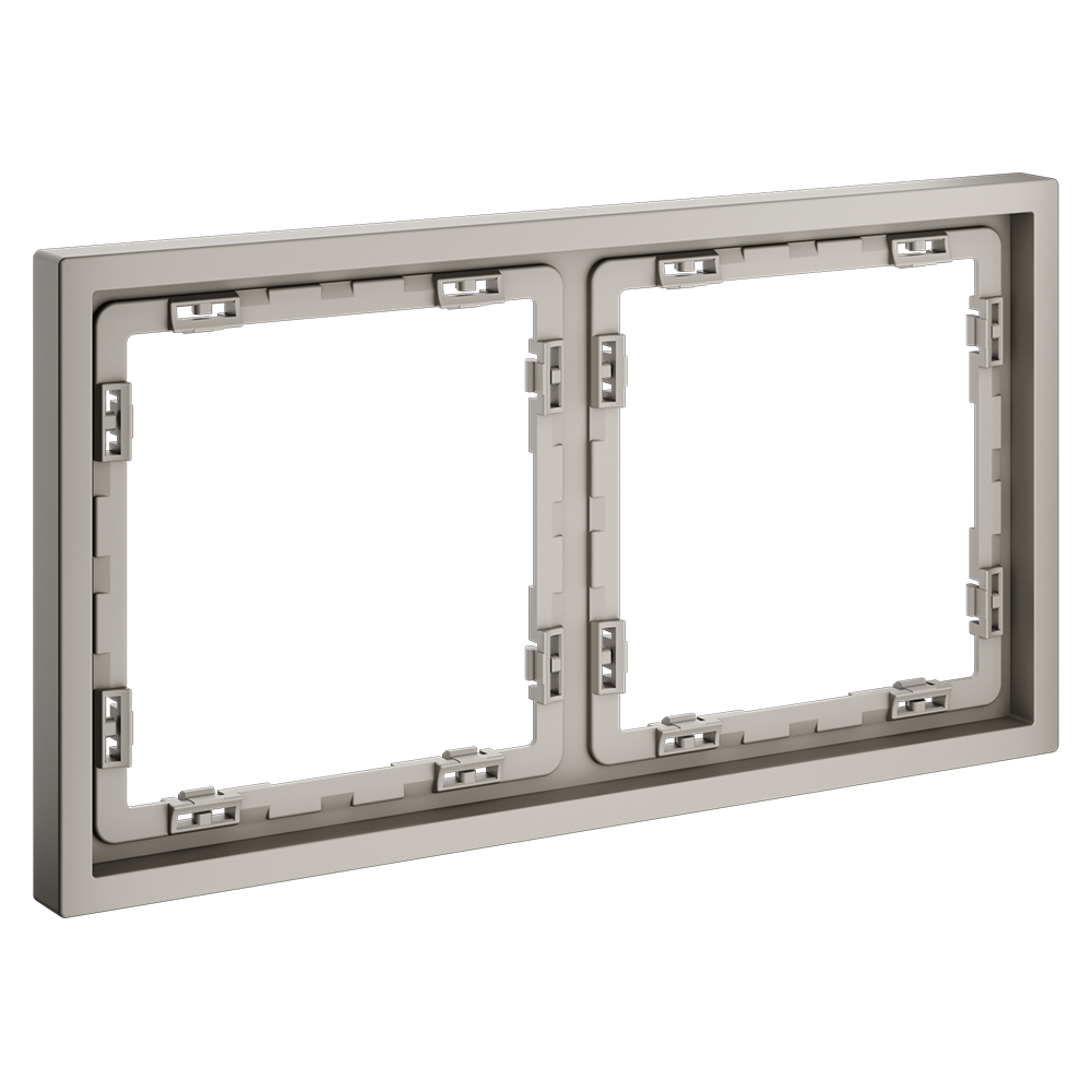 Рамка пластиковая Voltum S70 на 2 поста Кашемир глянцевый VLS100203 — изображение 2