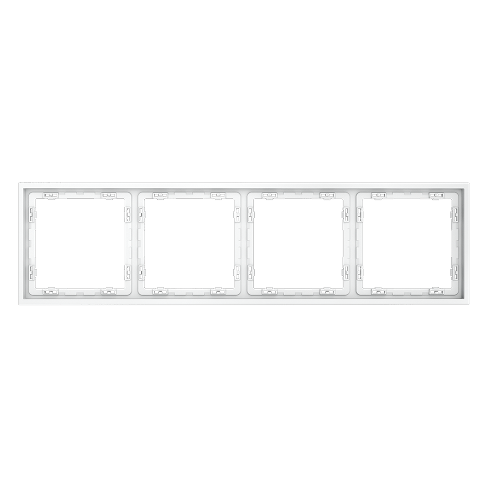 Рамка пластиковая Voltum S70 на 4 поста Белый матовый VLS100402
