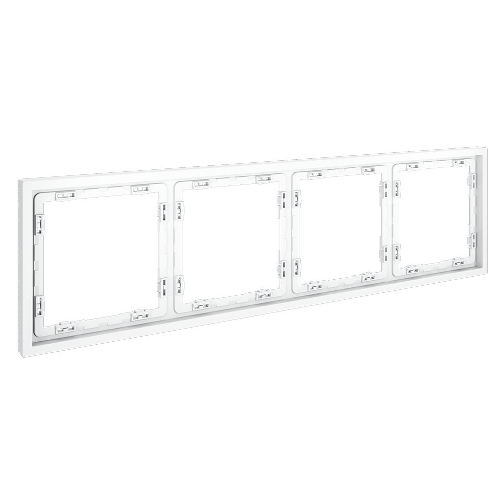 Рамка пластиковая Voltum S70 на 4 поста Белый матовый VLS100402 — изображение 2