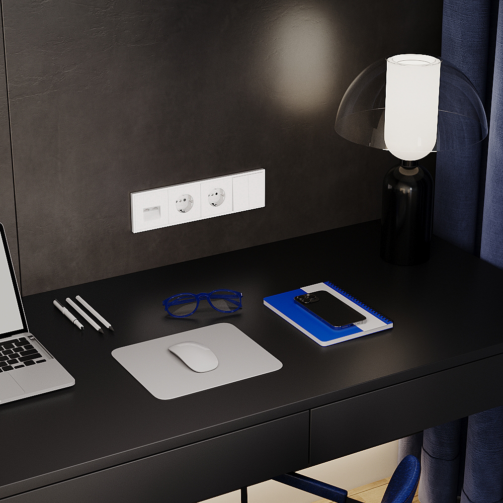 Рамка пластиковая Voltum S70 на 4 поста Белый матовый VLS100402 — изображение 3