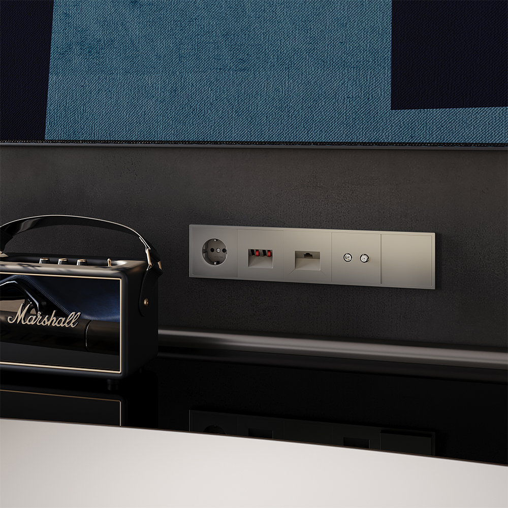 Рамка пластиковая Voltum S70 на 5 постов Кашемир глянцевый VLS100503 — изображение 3