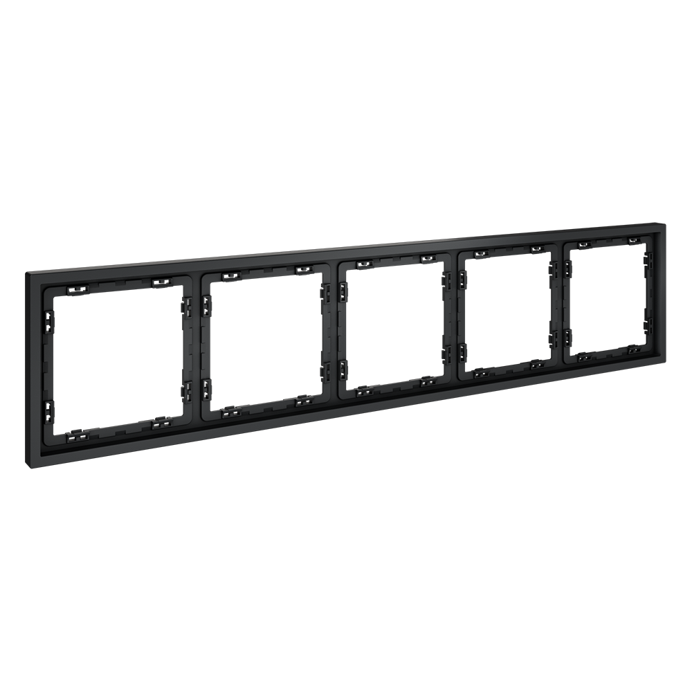 Рамка пластиковая Voltum S70 на 5 постов Графит глянцевый VLS100507 — изображение 2