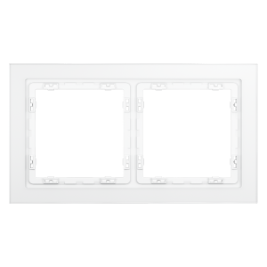 Рамка стеклянная Voltum S70 на 2 поста Белый матовый VLS110202