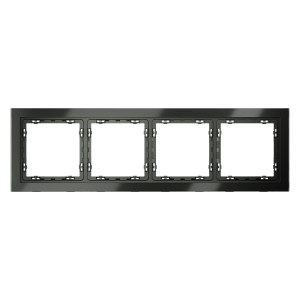 Рамка стеклянная Voltum S70 на 4 поста Титан глянцевый VLS110406