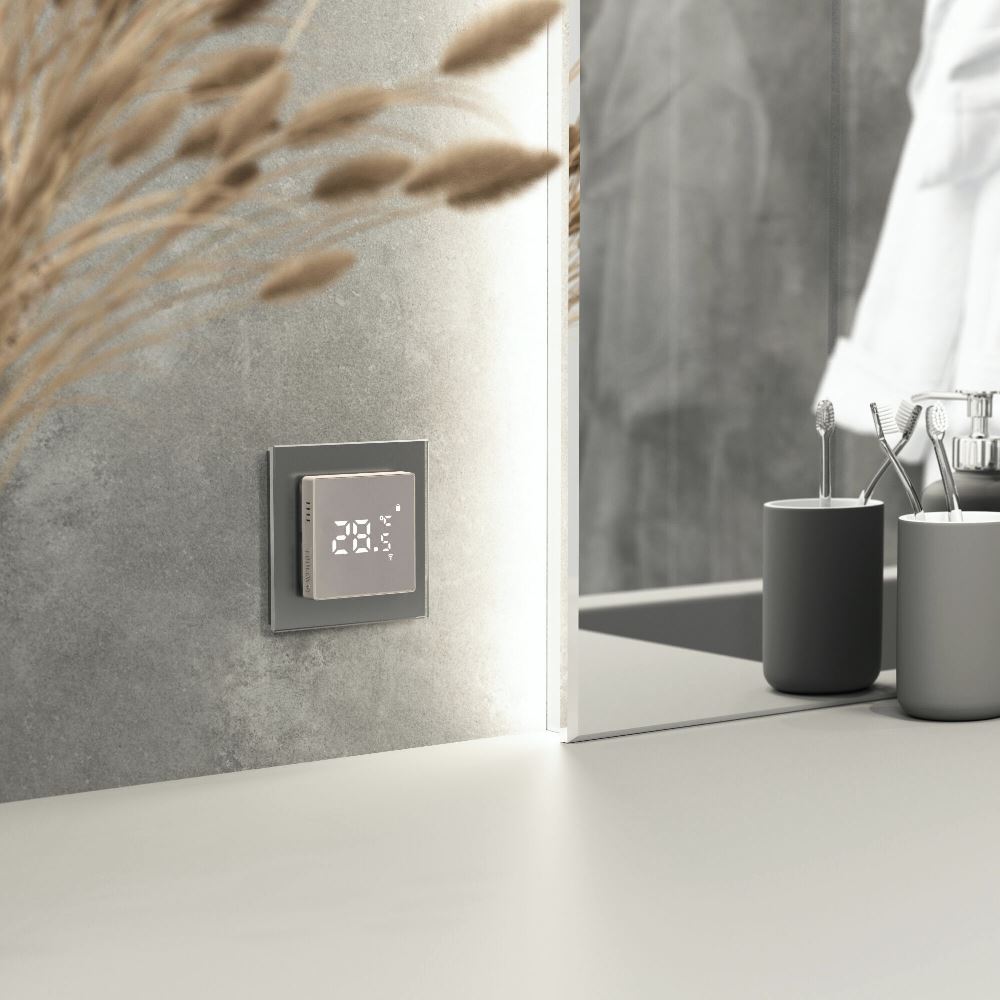 Умный сенсорный терморегулятор Werkel для теплого пола с Wifi Дымчатый W1151217 — изображение 2