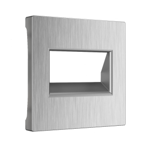 Накладка для двойной розетки Еthernet Werkel RJ-45 Серебряный рифленый W1191109