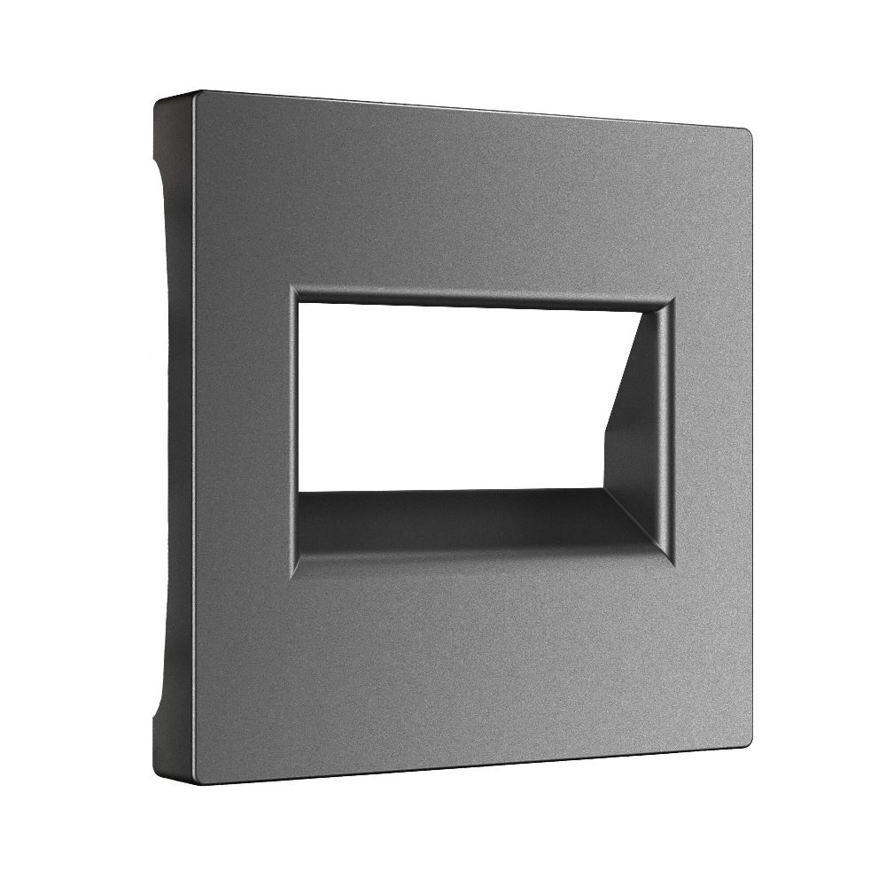 Накладка для двойной розетки Еthernet Werkel RJ-45 Графит матовый W1191164